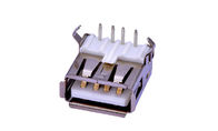 Dişi DIP Tip 2.0 Mikro USB Konektörü Sağ Açı Beyaz LCP Malzeme - Reçine
