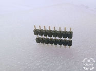 Erkek Pin Header Konnektör Takın 1 * 8 P L = 14mm Çift Plastik 0.8U Altın Flaş PE Ambalaj