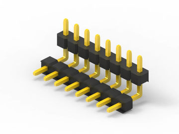 Erkek 16 Pin Başlık Bağlantısı 2.54 mm Pitch, Çift Plastik Kare Sağ Köşeli Pin Başlığı