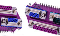 Sağ Açı 25 Pin D Tipi Konnektör, 9 Pin D Tipi Dişi Konnektörlü 90 Derece Fiş