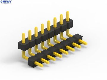 Erkek 16 Pin Başlık Bağlantısı 2.54 mm Pitch, Çift Plastik Kare Sağ Köşeli Pin Başlığı