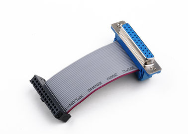 D Sub 15 Ways Kadın 14 Pin Ribbon Kablo, Özel 2mm Pitch Hard Disk Veri Kablosu