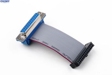 D Sub 15 Ways Kadın 14 Pin Ribbon Kablo, Özel 2mm Pitch Hard Disk Veri Kablosu