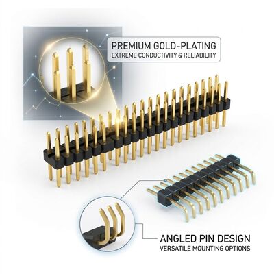 İnce Pitch 1.27mm Çift Satır SMT Erkek Pin Başlık Bağlantısı Kompakt PCB Yüzey Montaj Tasarımı