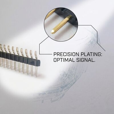 Tek Satır Düz Erkek Pin Başlığı Bağlantısı 2.54mm Pitch Through-Hole PCB Mount 40-Pin Şerit