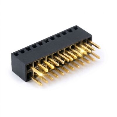 2.54mm İşlenmiş Yuvarlak Pin Dişi Konnektör Soketi 40 Pin Nikel Üzerine Altın Hassas İşlenmiş