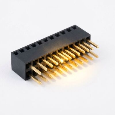2.54mm Hatveli Çift Sıra Yükseltilmiş 15mm Dişi Konnektör Uzun Bacak İstifleme Soketi