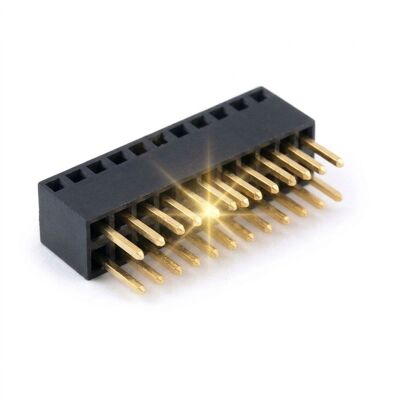 2.54mm Pitch Friction Lock Female Header Connector Dual Row 2x20 Polarized Keyed Ramp Socket