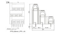 AB Stil PCB Terminal Bloğu Bağlayıcı CET1.5 5.08mm Pitch 1 * 06P Yeşil takılı