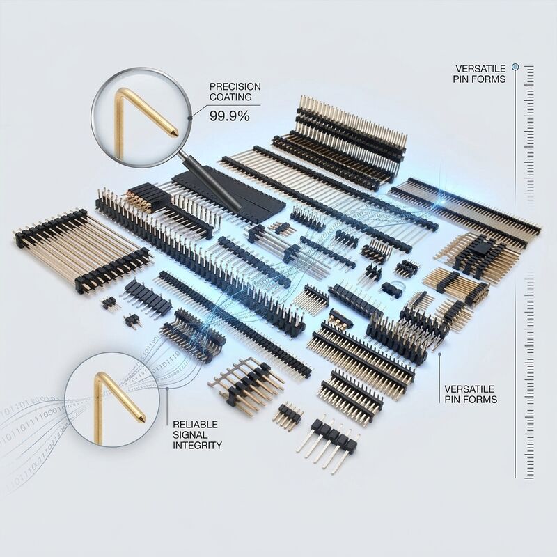 Çift Sıralı Sağ Köşeli Erkek Pin Başlığı Bağlantısı 2.54mm Pitch 90 Derece PCB 80-Pin Through-Hole