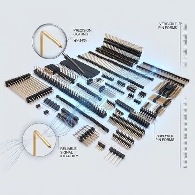 Çift Sıralı Sağ Köşeli Erkek Pin Başlığı Bağlantısı 2.54mm Pitch 90 Derece PCB 80-Pin Through-Hole
