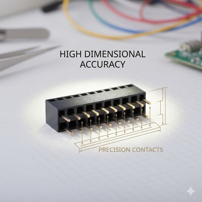 Düşük Profil 1.27MM Pitch Right Angle SMD Kadın Başlık Bağlantısı Çift Satır Altın Flash Ultra-Slim PCB Tasarımı