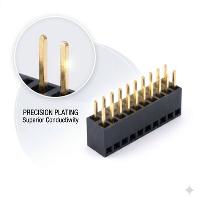 1.00mm Pitch Tek Sıra Sağ Açı Dişi Başlık Konektörü Yatay PCB Montaj Soketi