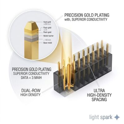2.54mm Pitch Yüksek Akım 5A Çift Kontak Dişi Başlık Konnektörü Güç PCB Soketi